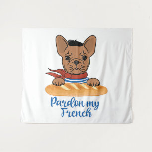 Tapete De Parede Perdão Meu Francês - Engraçado Buldogue Francês