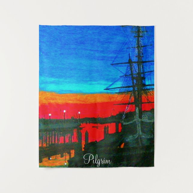 Tapete De Parede Peregrino ao amanhecer (Frente)