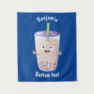 Tapete De Parede Personagem de desenho animado de bobina de chá de