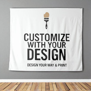 Tapete De Parede Personalizado em Branco 80x68" Empresa Personaliza