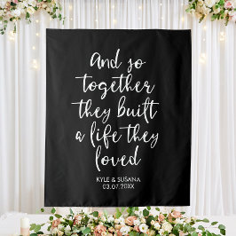 Tapete De Parede Personalizado Fundo de Casamento Preto e Branco So