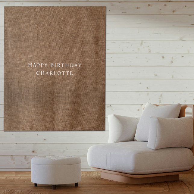 Tapete De Parede Personalized Birthday Name Flag Fabric Banner (Personalized Birthday Name Flag Fabric Banner Tapestry)