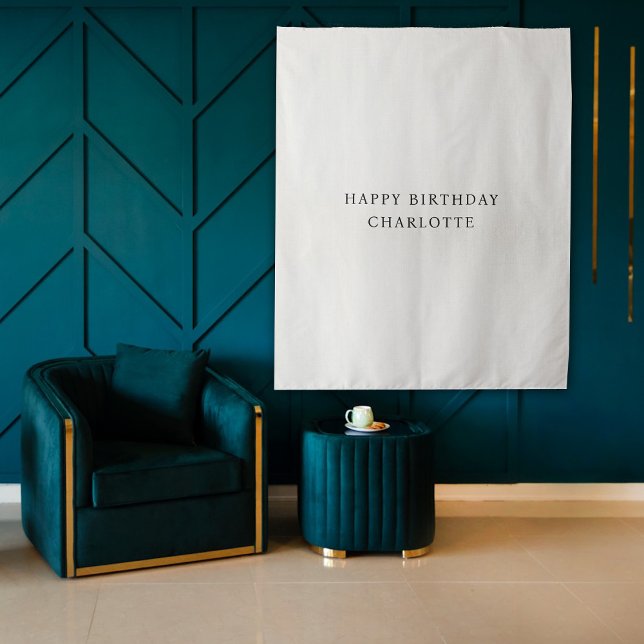 Tapete De Parede Personalized Birthday Name Flag Fabric Banner (Personalized Birthday Name Flag Fabric Banner Tapestry)