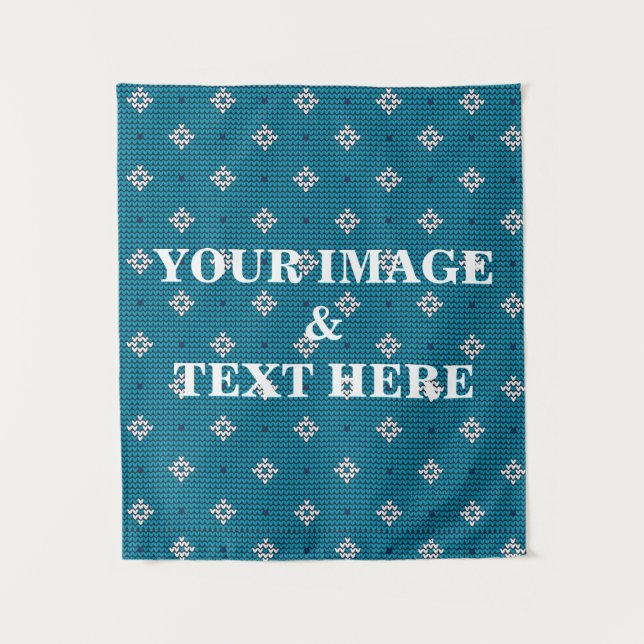 Tapete De Parede Personalized Custom Your Own Photo & Text Tapestry (Frente)