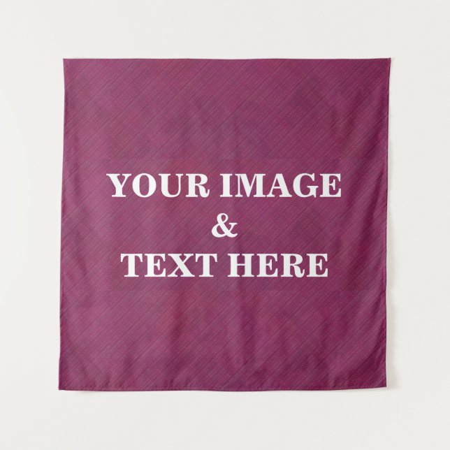 Tapete De Parede Personalized Custom Your Own Photo & Text Tapestry (Frente)