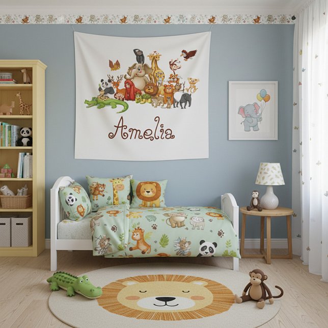 Tapete De Parede Personalized Kid's animals  (Criador carregado)