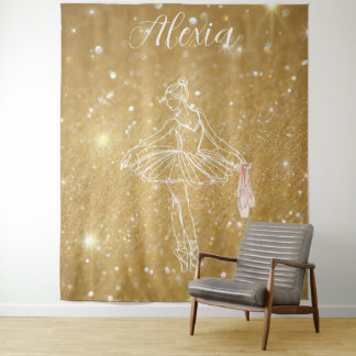 Tapete De Parede Personalized Pink Ballet Dance Studio Backdrop
