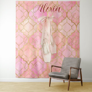 Tapete De Parede Personalized Pink Ballet Dance Studio Backdrop