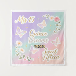 Tapete De Parede Personalized Quinceañera Photo Backdrop