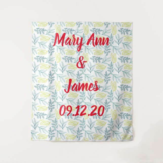 Tapete De Parede Personalized Wedding Backdrop Pink Gold Lights (Frente)