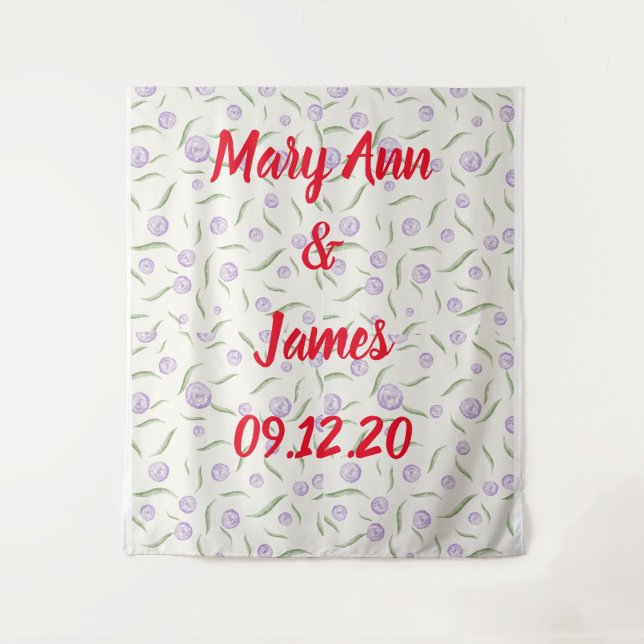 Tapete De Parede Personalized Wedding Backdrop Pink Gold Lights (Frente)