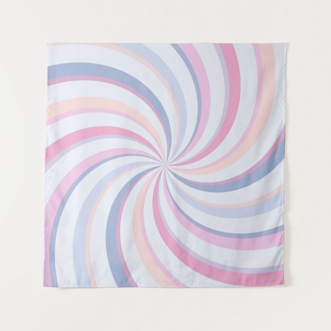 Tapete De Parede Pêssego Azul Rosa (Frente)