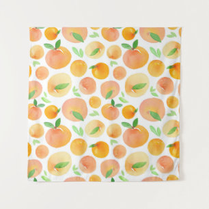 Tapete De Parede Pêssegos de aquarela pintados à mão: sem costura.