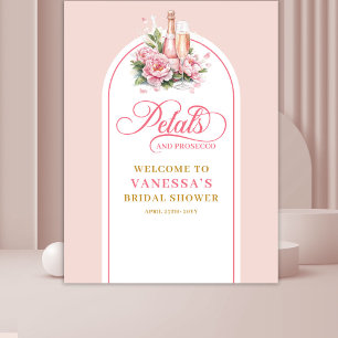 Tapete De Parede Pétalas sofisticadas e faixa de evento em blush do