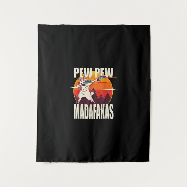 Tapete De Parede Pew Pew Desgraçados Pew Pew Desgraçados Cabra (Frente)