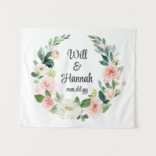 Tapete De Parede Photobooth de Recepção de casamento Verde Personal