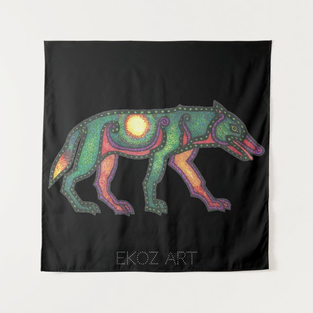 Tapete De Parede Pictic Wolf Sun (Frente)