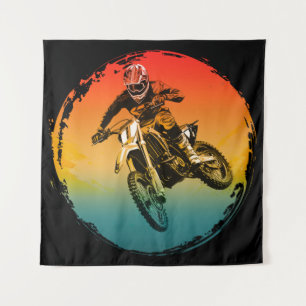 Tapete De Parede piloto de moto de motocross vintage motocicleta