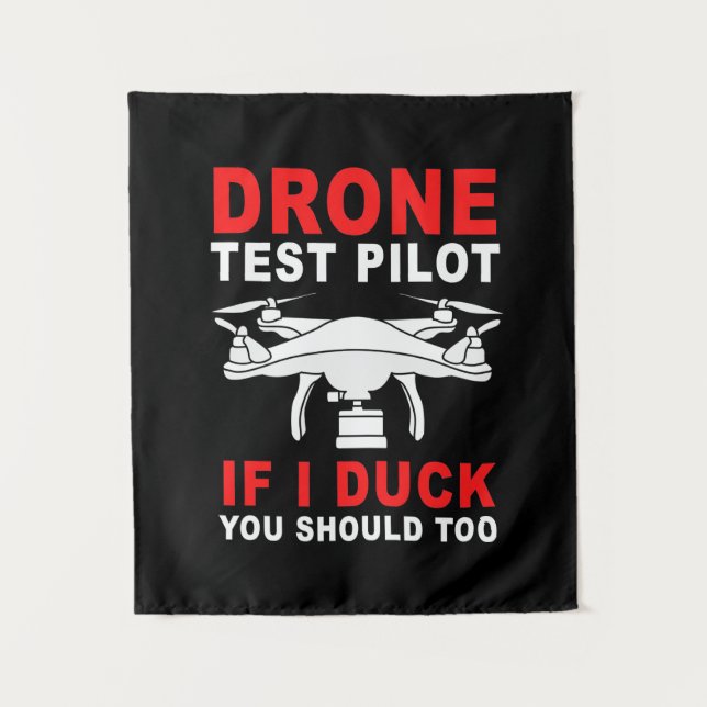 Tapete De Parede Piloto de Teste de Drone (Frente)