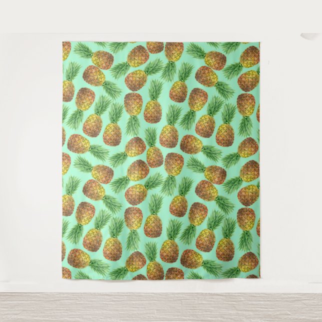 Tapete De Parede Pineanases aquarela 2 (Frente)