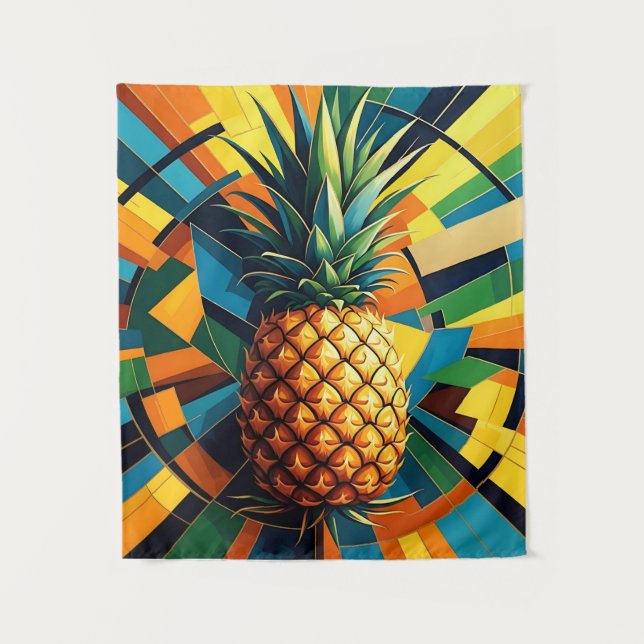 Tapete De Parede Pineapple Kaleidoscope - Pineapple Empire Design (Frente)