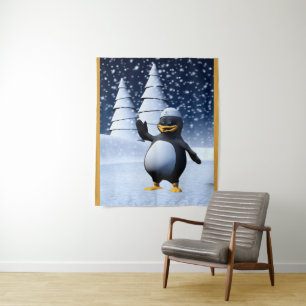 Tapete De Parede Pinguim Marinheiro Engraçado