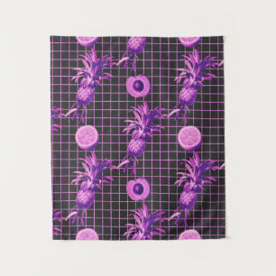Tapete De Parede Pink 80s Pineapple Mango Lemon Pattern