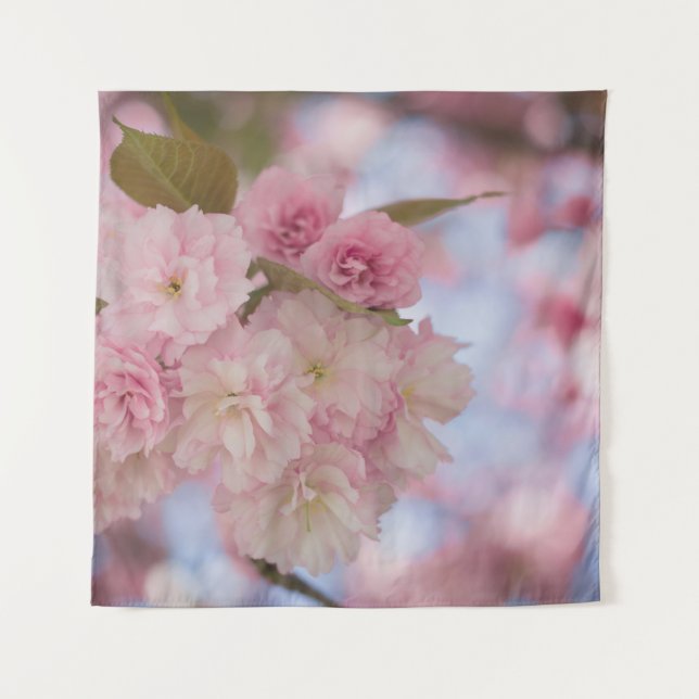 TAPETE DE PAREDE PINK CHERRY BLOSSOM EM FECHAR FOTOGRAFIA (Frente)