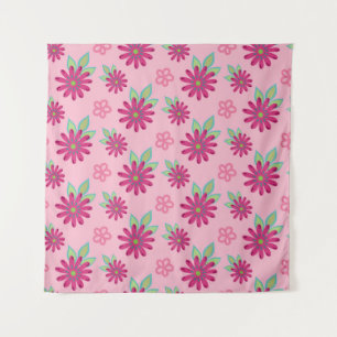 Tapete De Parede Pink Daisy Floreal sem costura, beleza, blo