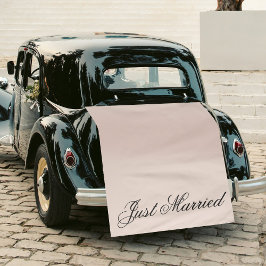 Tapete De Parede Pink Just Married Fabric Car Wedding Banner Sign