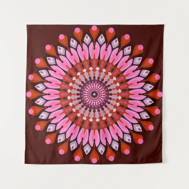 Tapete De Parede Pink Mandala (Frente)