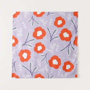 Tapete De Parede Pink Pastel Botânico: Padrão Floral