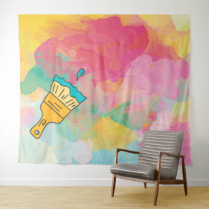 Tapete De Parede pintado com um pincel