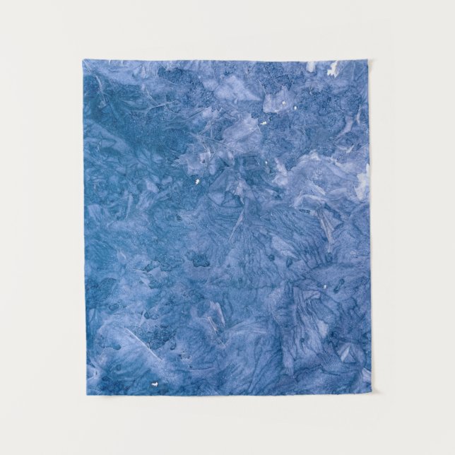 Tapete De Parede Pintura abstrato azul (Frente)