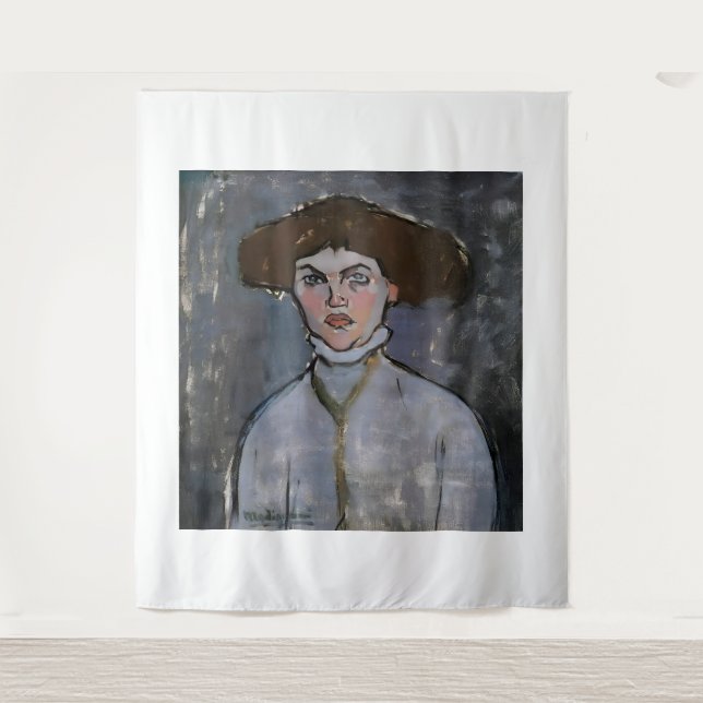 Tapete De Parede pintura artística de Amedeo Modigliani (Frente)