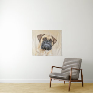 Tapete De Parede Pintura Bullmastiff - Arte Cachorra Original