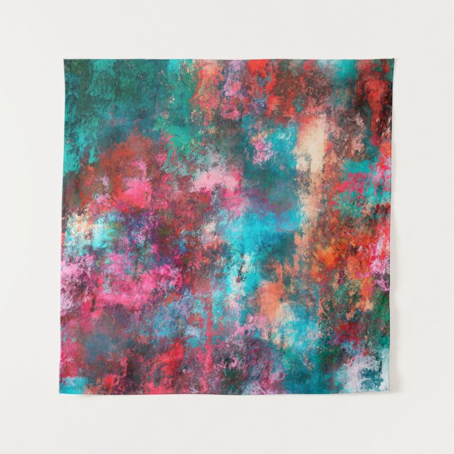 Tapete De Parede pintura de abstrato. Pinceladas, manchas de tinta. (Frente)