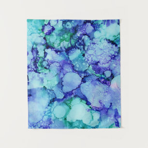 Tapete De Parede Pintura de abstrato púrpura e azul