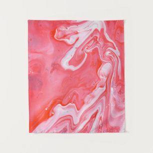 Tapete De Parede Pintura de abstrato vermelha e cinza