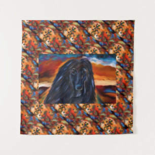 Tapete De Parede Pintura de Arte Kokopelli do Afghan Hound