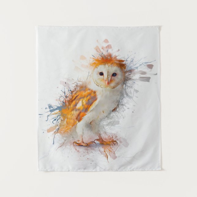 Tapete De Parede Pintura de Barn Owl (Frente)