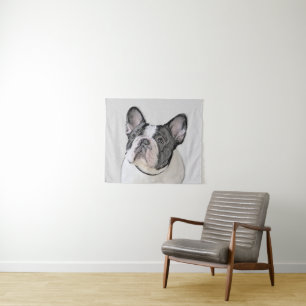 Tapete De Parede Pintura de Bulldog Francês (Brindle Pied) - Arte C