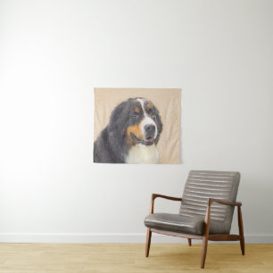 Tapete De Parede Pintura de Cachorro da Montanha Bernesa - Original