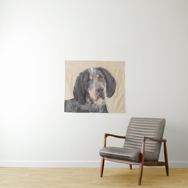 Tapete De Parede Pintura de Connhound Bluetick - Cachorro Original  (In Situ (Horizontal))
