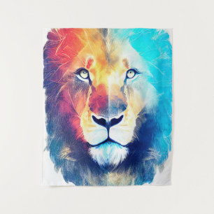 Tapete De Parede Pintura de Cores de Animais da Natureza Selvagem d