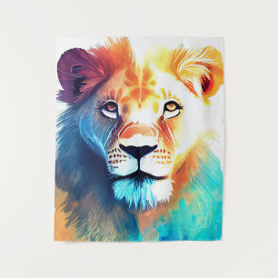 Tapete De Parede Pintura de Cores de Animais da Natureza Selvagem d