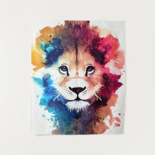 Tapete De Parede Pintura de Cores de Animais da Natureza Selvagem d