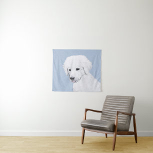 Tapete De Parede Pintura de Kuvasz - Arte de Cachorro Original Boni