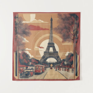 Tapete De Parede Pintura de Paris Vintage