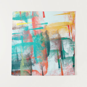 Tapete De Parede Pintura de pincel. Forma única de combinação de ca